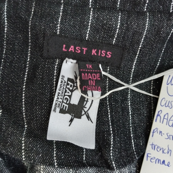 Wednesday Addams custom Rage pinstriped trench coat- SOLD@hosted store - Picture 9 of 16